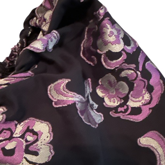 Tanya Taylor Smocked Peplum Top Square Neck Long Sleeve Large Whimsygoth Silk - Picture 10 of 10